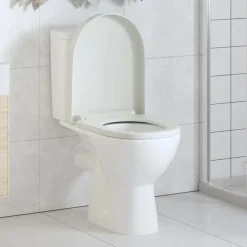 vidaXL Toiletbril soft-close met quick-release ontwerp vierkant wit