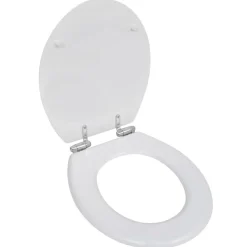 vidaXL Toiletbril soft-close simpel ontwerp MDF wit