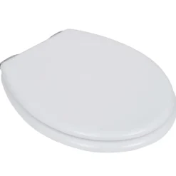 vidaXL Toiletbril soft-close simpel ontwerp MDF wit