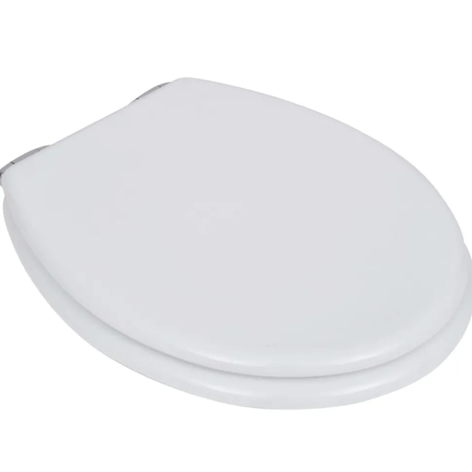 vidaXL Toiletbril soft-close simpel ontwerp MDF wit
