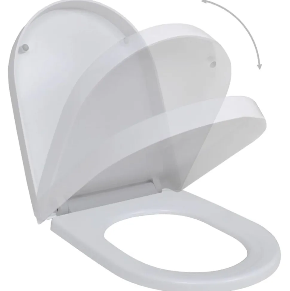 vidaXL Toiletbrillen met soft-close deksels 2 st kunststof wit