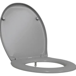 vidaXL Toiletzitting Grijs 47 x 37 x 4 cm Duroplast