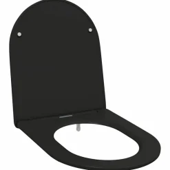 vidaXL Toiletzitting Zwart 47 x 36 x 3,4 cm Duroplast