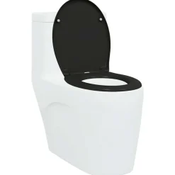 vidaXL Toiletzitting Zwart 47 x 37 x 4 cm Duroplast