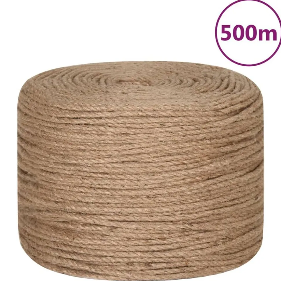 vidaXL Touw 100% jute 6 mm 500 m
