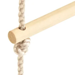 vidaXL Touwladder 30x168 cm massief hout en PE