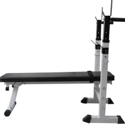 vidaXL Trainingsbank met gewichtenrek en halterset 60,5 kg