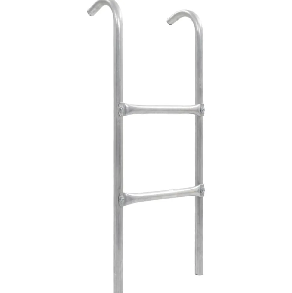 vidaXL Trampolineladder met 2 sporten 72 cm staal zilverkleurig (geschikt voor 65 cm hoogte)