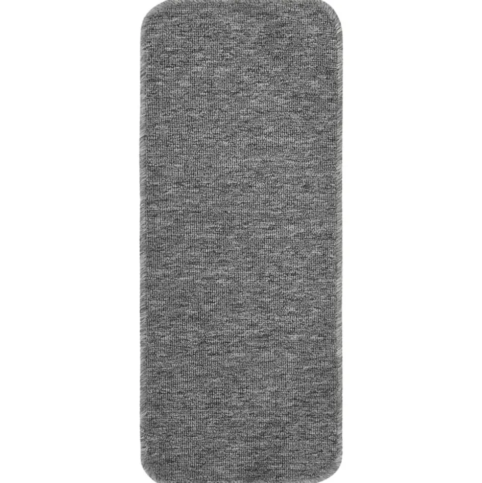 vidaXL Trapmatten 15 st anti-slip rechthoekig 60x25 cm grijs