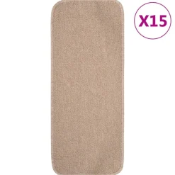 vidaXL Trapmatten 15 st anti-slip rechthoekig 60x25 cm beige