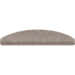 vidaXL Trapmatten 15 st 56x17x3 cm Donkerbeige Halfrond
