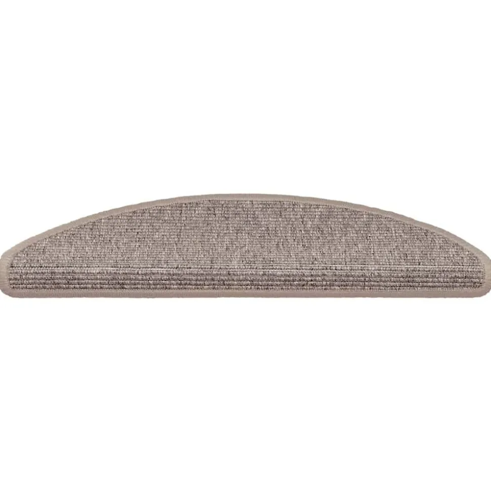 vidaXL Trapmatten 15 st 56x17x3 cm Donkerbeige Halfrond