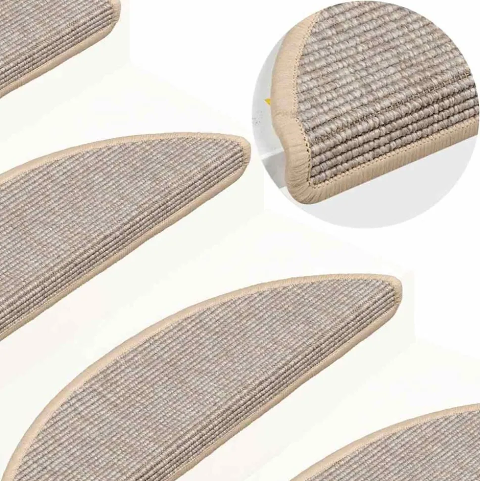 vidaXL Trapmatten 15 st 56x17x3 cm Zilver Halfrond