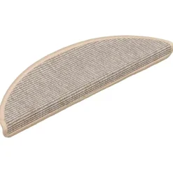 vidaXL Trapmatten 15 st 56x17x3 cm Zilver Halfrond