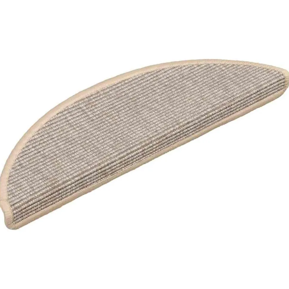 vidaXL Trapmatten 15 st 56x17x3 cm Zilver Halfrond