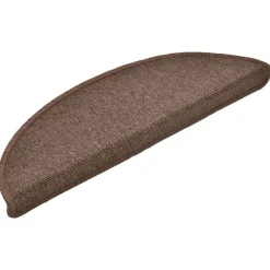 vidaXL Trapmatten 15 st 56x17x3 cm Koffiebruin Halfrond