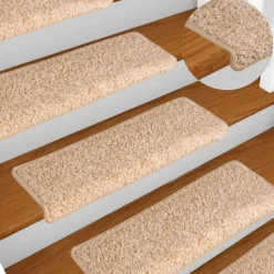 vidaXL Trapmatten 15 st 65x21x4 cm Goud Rechthoekige Rand
