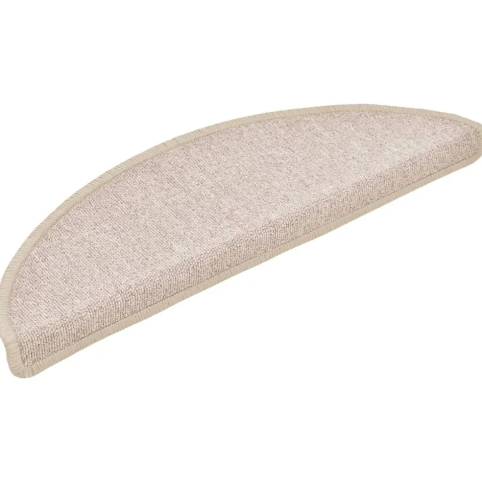vidaXL Trapmatten 15 st 56x17x3 cm Taupe Halfrond
