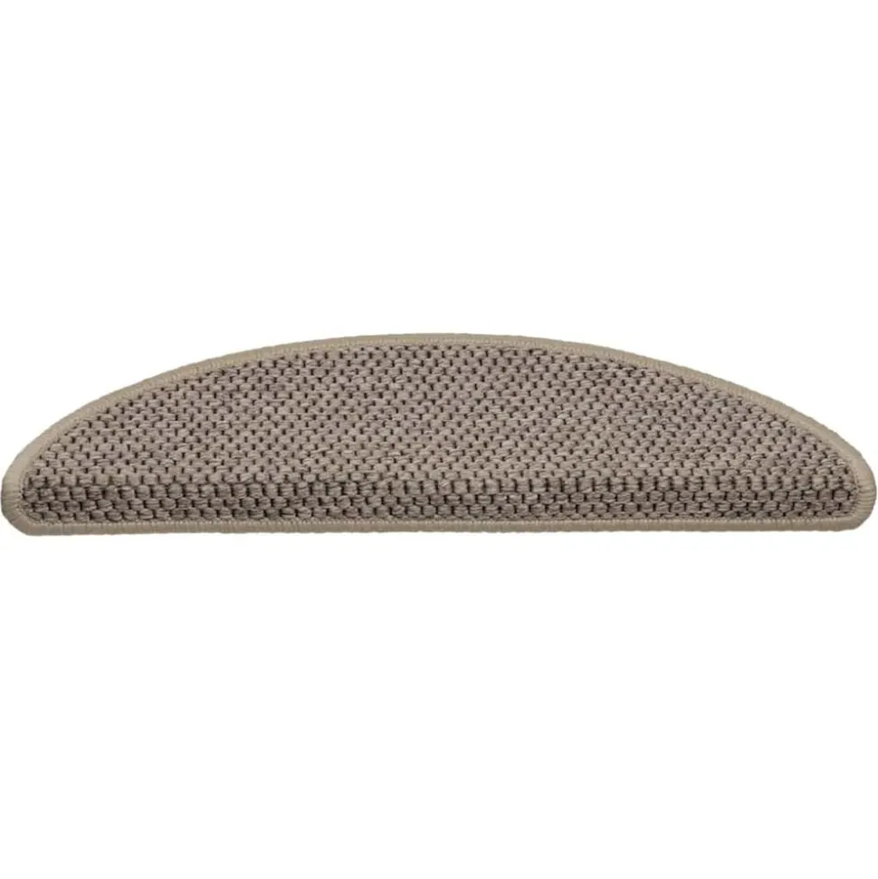 vidaXL Trapmatten zelfklevend 15 st sisal-look 56x17x3 cm donkerbeige
