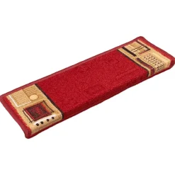 vidaXL Trapmatten zelfklevend 5 st 65x21x4 cm rood