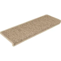 vidaXL Trapmatten zelfklevend 15 st sisal-look 65x21x4 cm zandkleurig