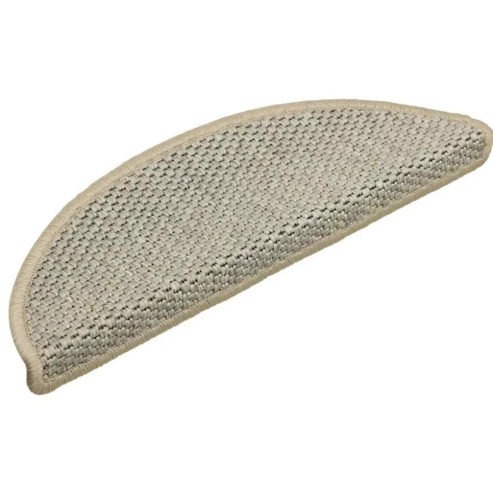 vidaXL Trapmatten zelfklevend 15 st sisal-look 56x17x3 cm lichtgroen