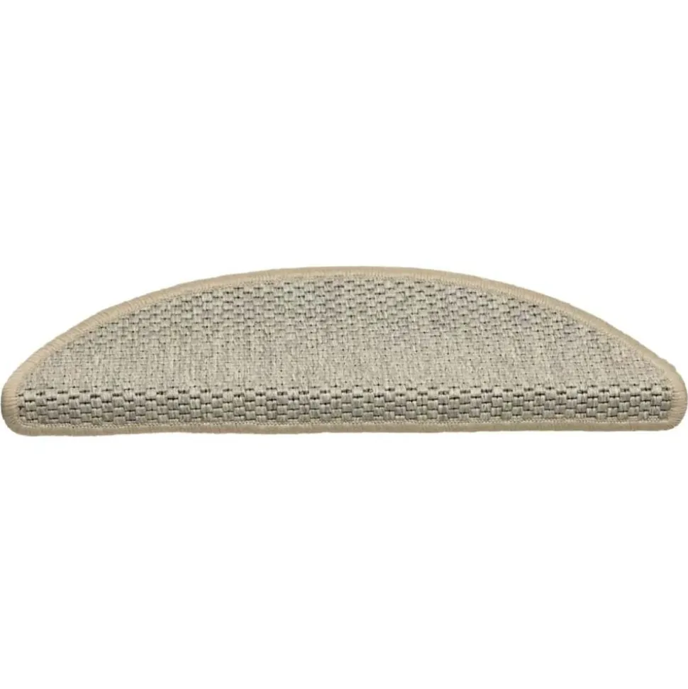 vidaXL Trapmatten zelfklevend 15 st sisal-look 56x17x3 cm lichtgroen