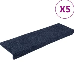 vidaXL Trapmatten Zelfklevend 5 stuks 65x21x4 cm Antraciet Rechthoekige Rand