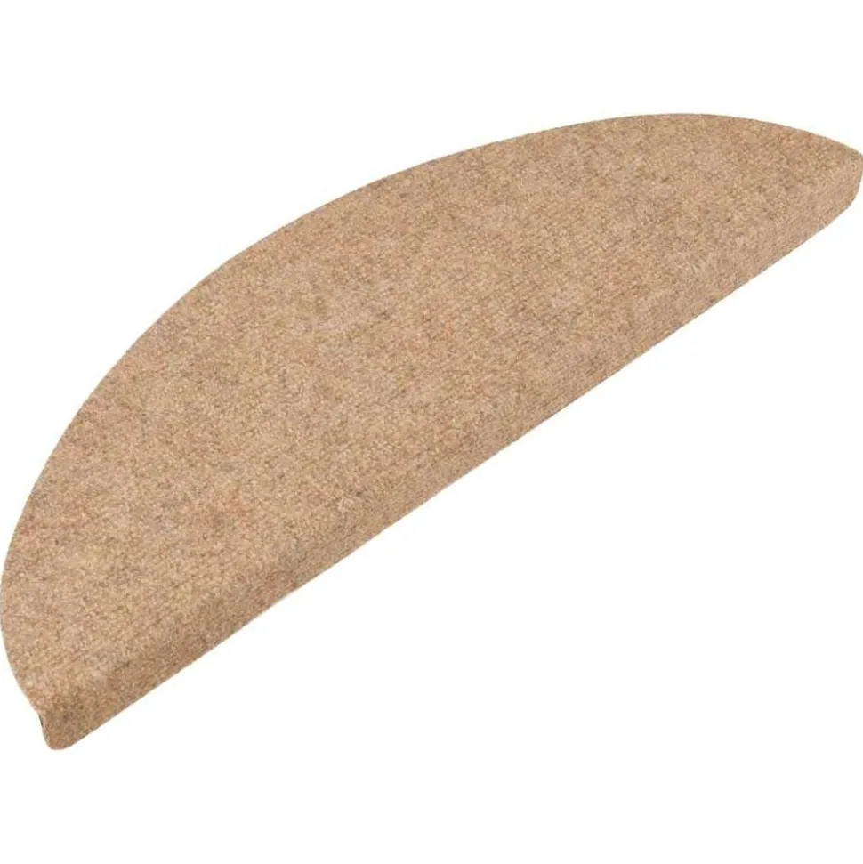 vidaXL Trapmatten zelfklevend 15 st 56x17x3 cm beige