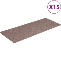 vidaXL Trapmatten zelfklevend 15 stuks 60x25 cm lichtbruin rechthoekig