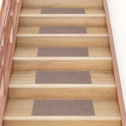 vidaXL Trapmatten zelfklevend 15 stuks 60x25 cm lichtbruin rechthoekig