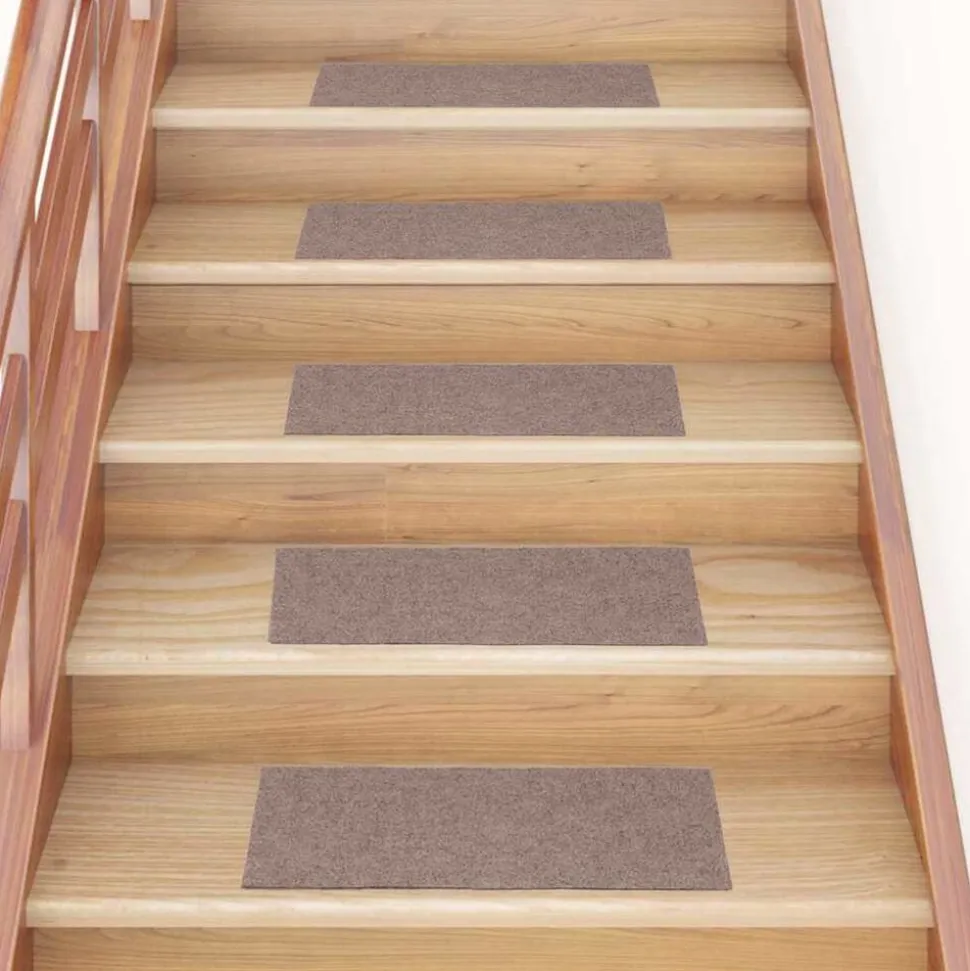 vidaXL Trapmatten zelfklevend 15 stuks 60x25 cm lichtbruin rechthoekig