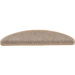 vidaXL Trapmatten zelfklevend 15 st sisal-look 56x17x3 cm lichtbeige