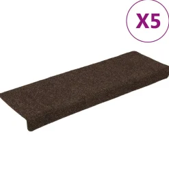 vidaXL Trapmatten zelfklevend 15 stuks 65x21x4 cm bruin rechthoekige rand