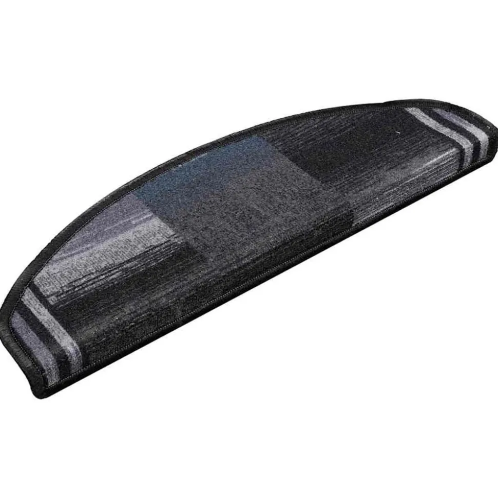 vidaXL Trapmatten zelfklevend 5 st 65x21x4 cm zwart en grijs