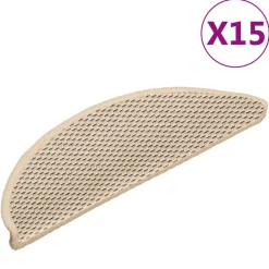 vidaXL Trapmatten zelfklevend 15 st sisal-look 56x17x3 cm berber