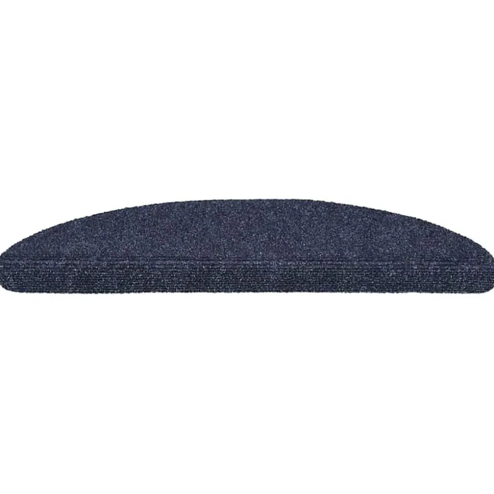 vidaXL Trapmatten Zelfklevend 15 stuks 56x17x3 cm Blauw Halfrond