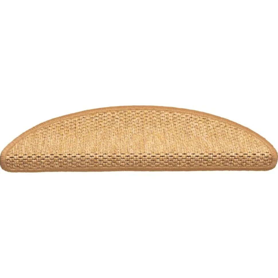 vidaXL Trapmatten zelfklevend 15 st sisal-look 56x17x3 cm sisalkleurig