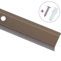 vidaXL Trapneuzen L-vormig 5 st 90 cm aluminium bruin