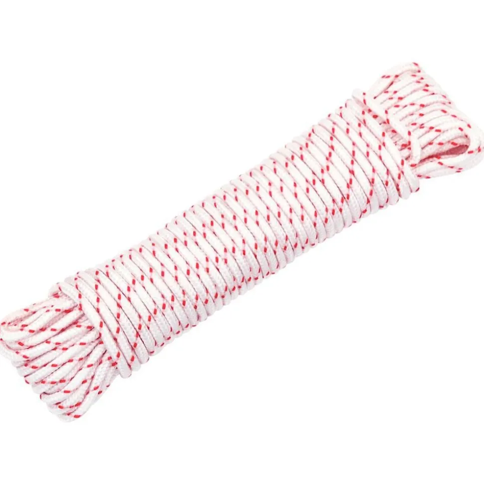 vidaXL Trekkoord startkoord wit en rood Ø3 mm 10 m nylon