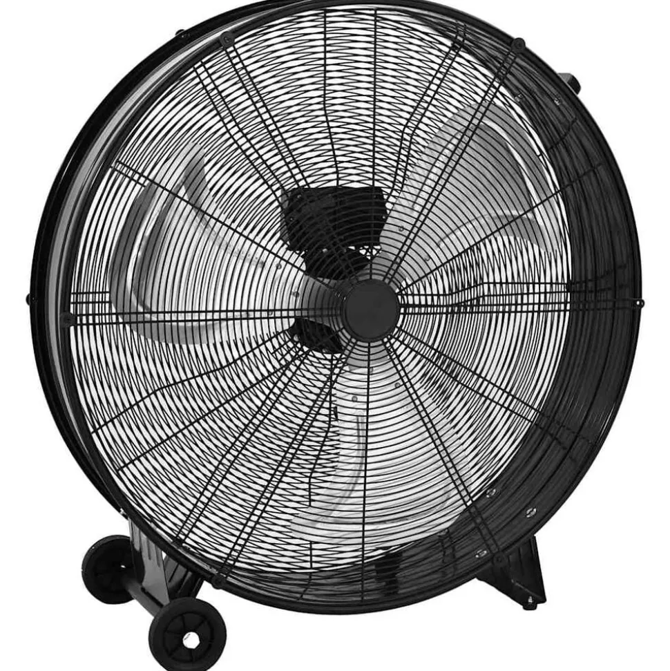 vidaXL Trommelventilator industrieel 187,7 W 77 cm zwart