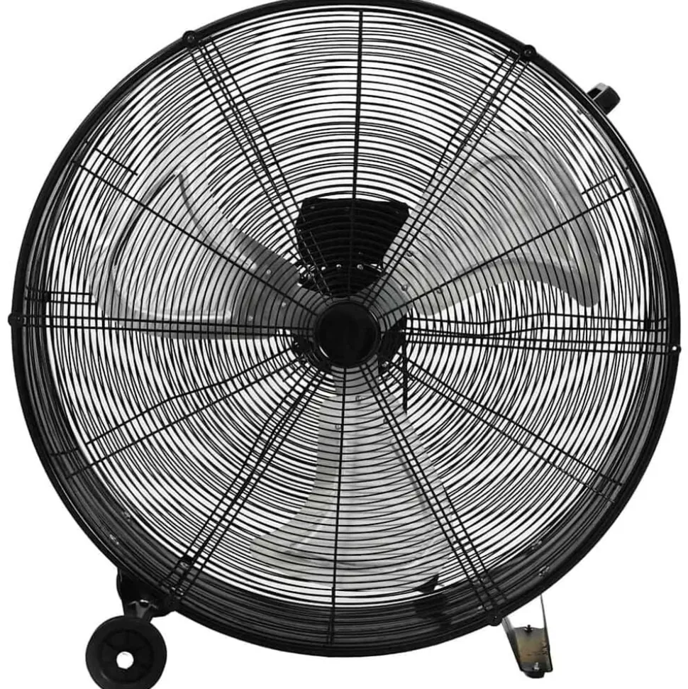 vidaXL Trommelventilator industrieel 187,7 W 77 cm zwart