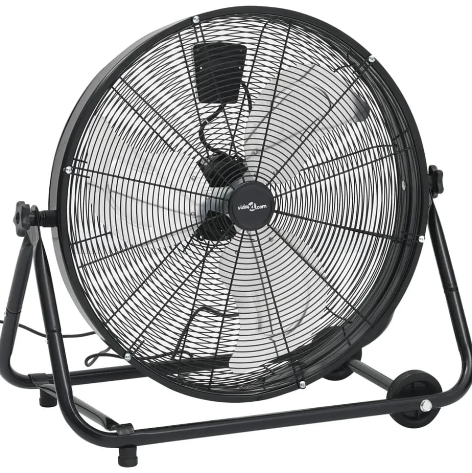 vidaXL Trommelventilator industrieel 172,5 W 60 cm zwart