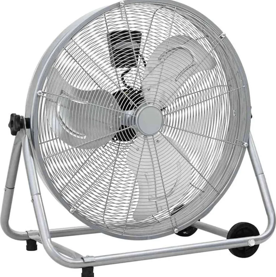 vidaXL Trommelventilator met wiel Zilver 73 x 42 x 70 cm Aluminium