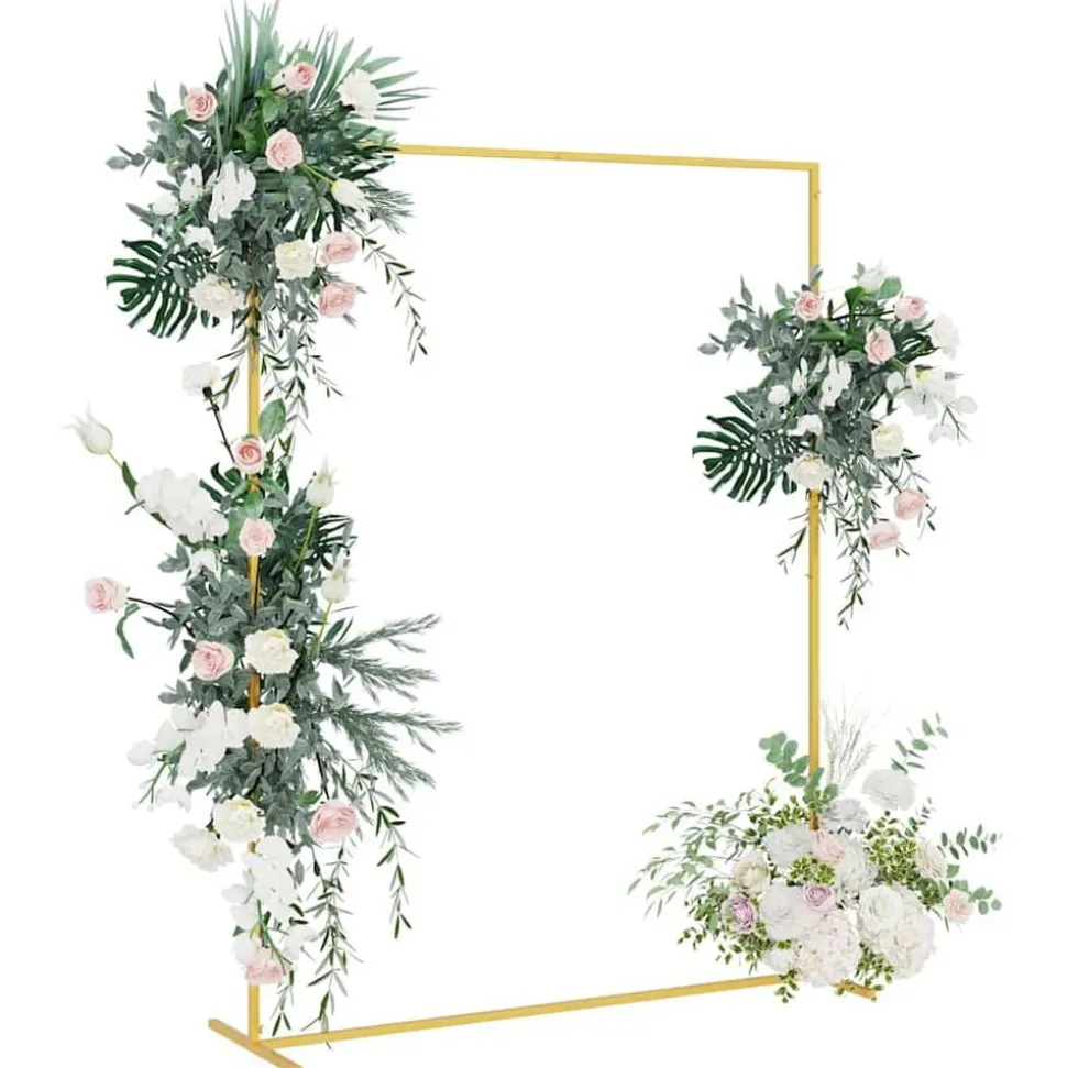 vidaXL Trouwrand Goud 150 x 49,5 x 200 cm Staal