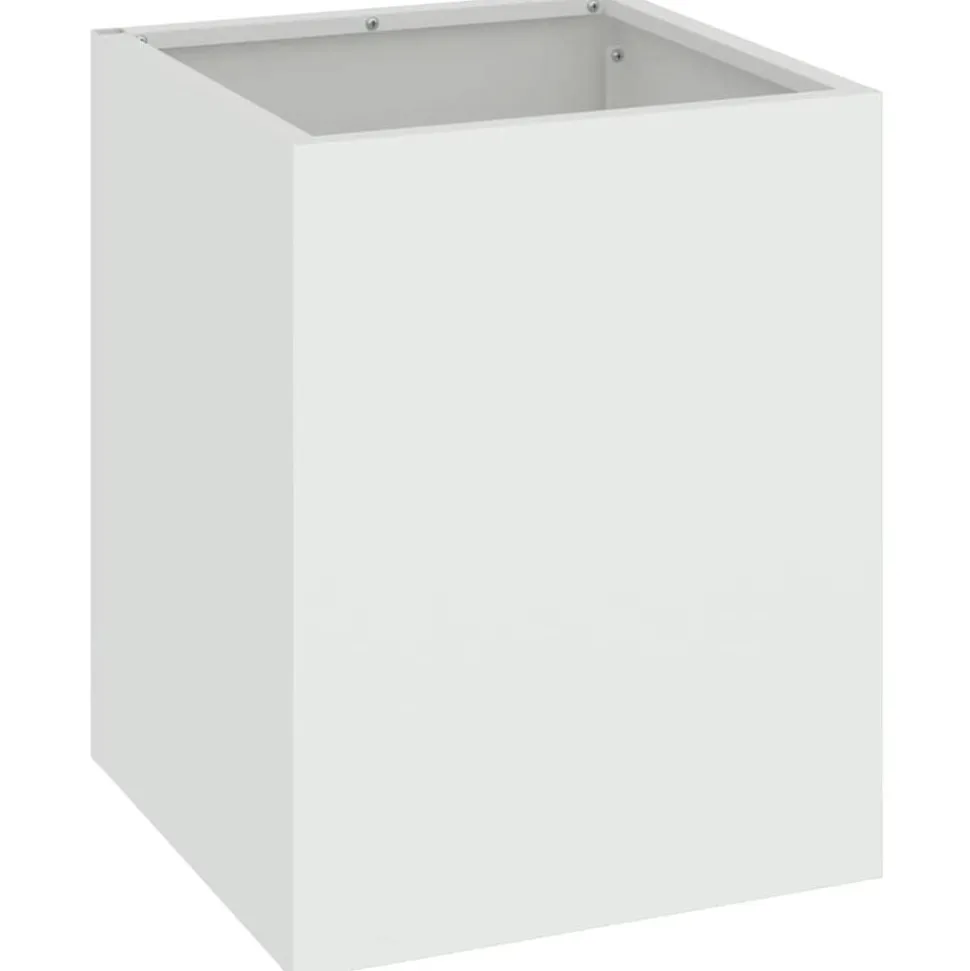 vidaXL Tuin Bloempot Wit 32 x 32 x 40 cm Koudgewalst staal