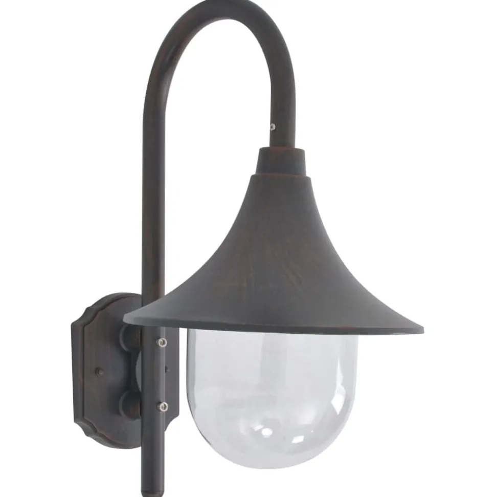 vidaXL Tuin wandlamp E27 42 cm aluminium brons