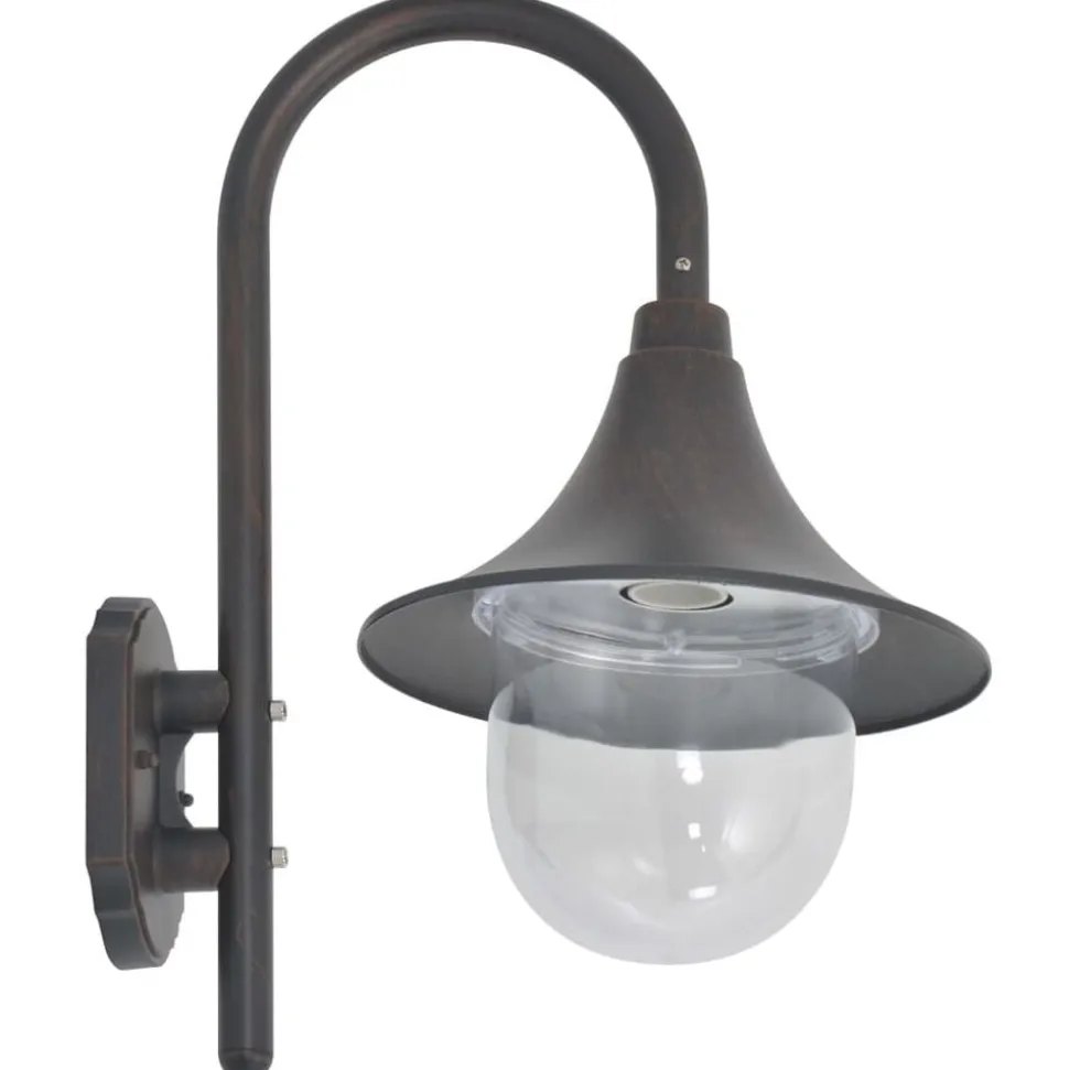 vidaXL Tuin wandlamp E27 42 cm aluminium brons