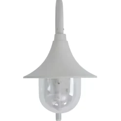 vidaXL Tuin wandlamp E27 42 cm aluminium wit