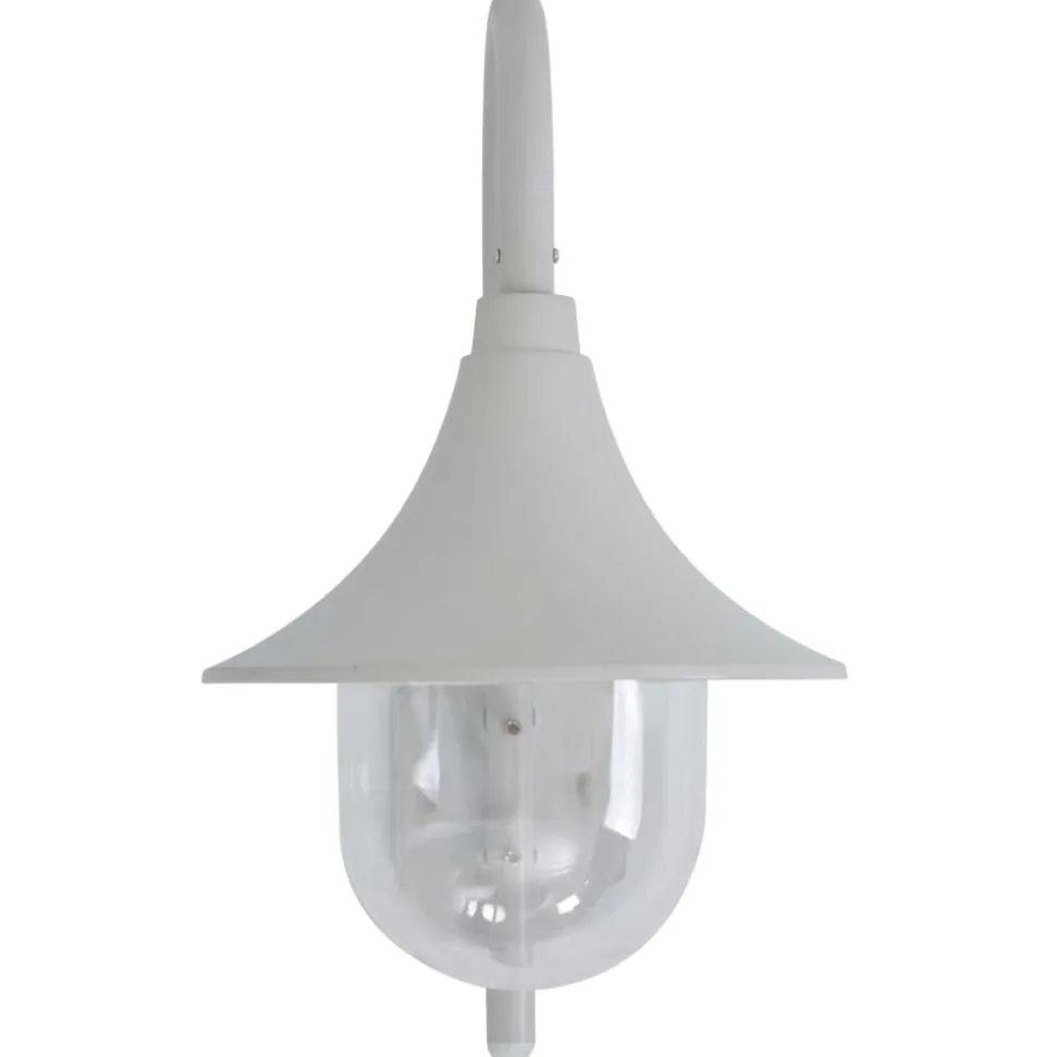 vidaXL Tuin wandlamp E27 42 cm aluminium wit